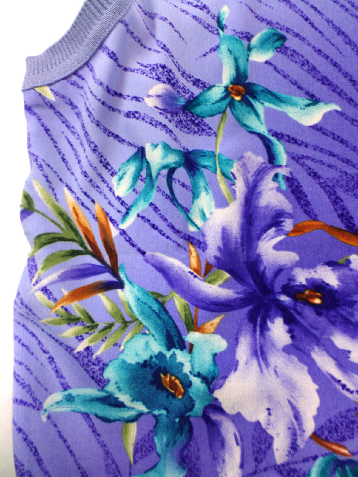 2 Maggie Sweet Purple Floral Sleeveless Shirts Women’s Size M NEW
