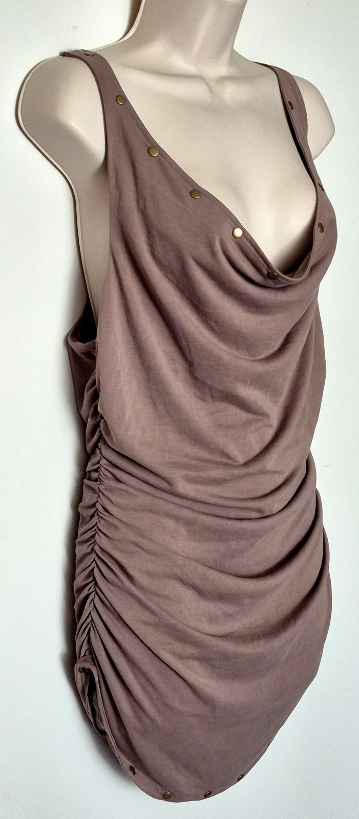 Free People Kris Knit Top Dust Cacao Brown Size M NWOT