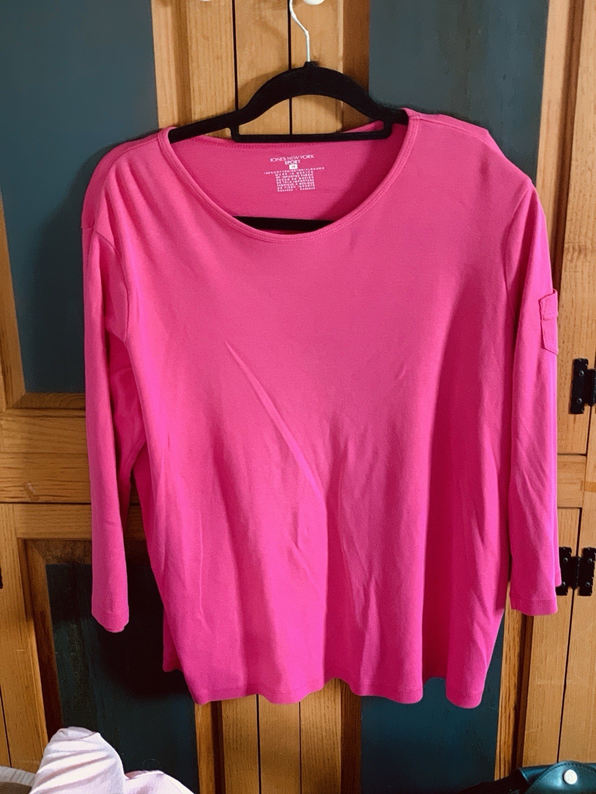 Jones New York Sport Pink Top Size 1X Top Cute Pocket On Upper Sleeve