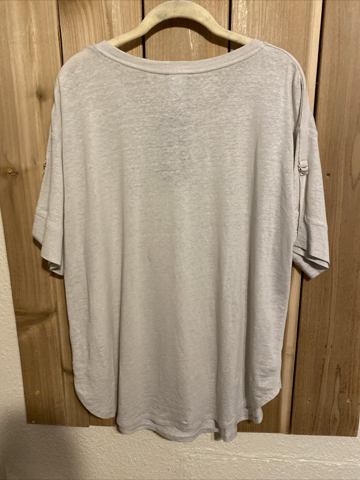 Lysse Ivory Short Sleeve Lavinia Top Size L NWT
