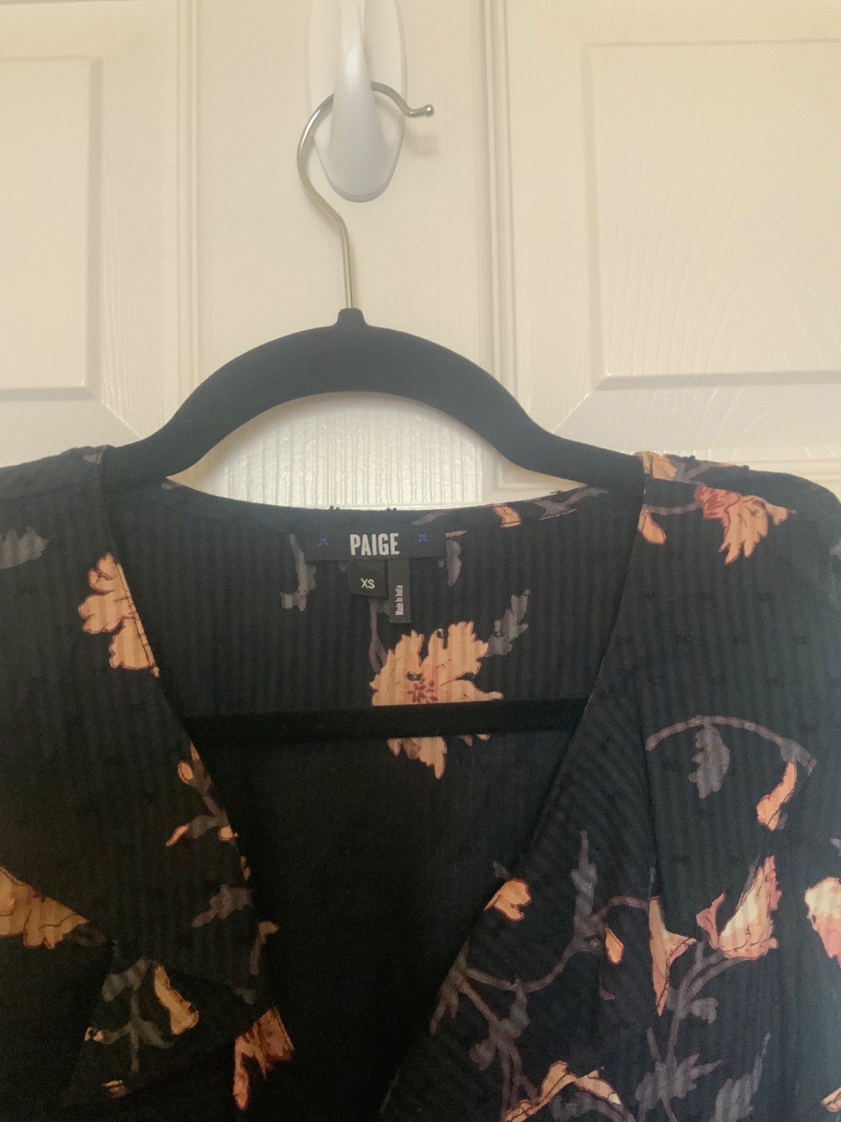 Paige Farfalla floral Ruffle Neck Sleeveless Tank XS