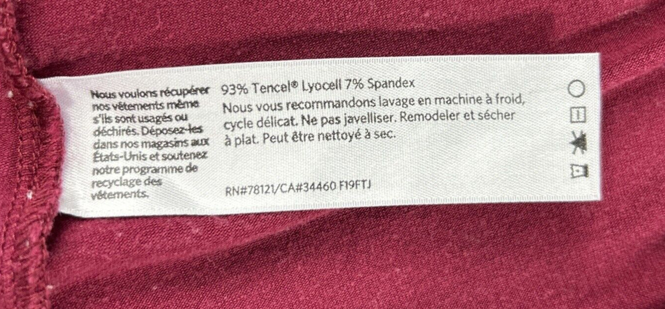 Eileen Fisher XXS Hibiscus Red Tencel Jersey Long Top Mini Dress Tunic NWOT