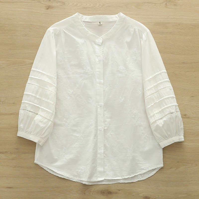 Casual Womens Loose Shirt Tops Blouse Breathable Summer Korean Retro Shirts