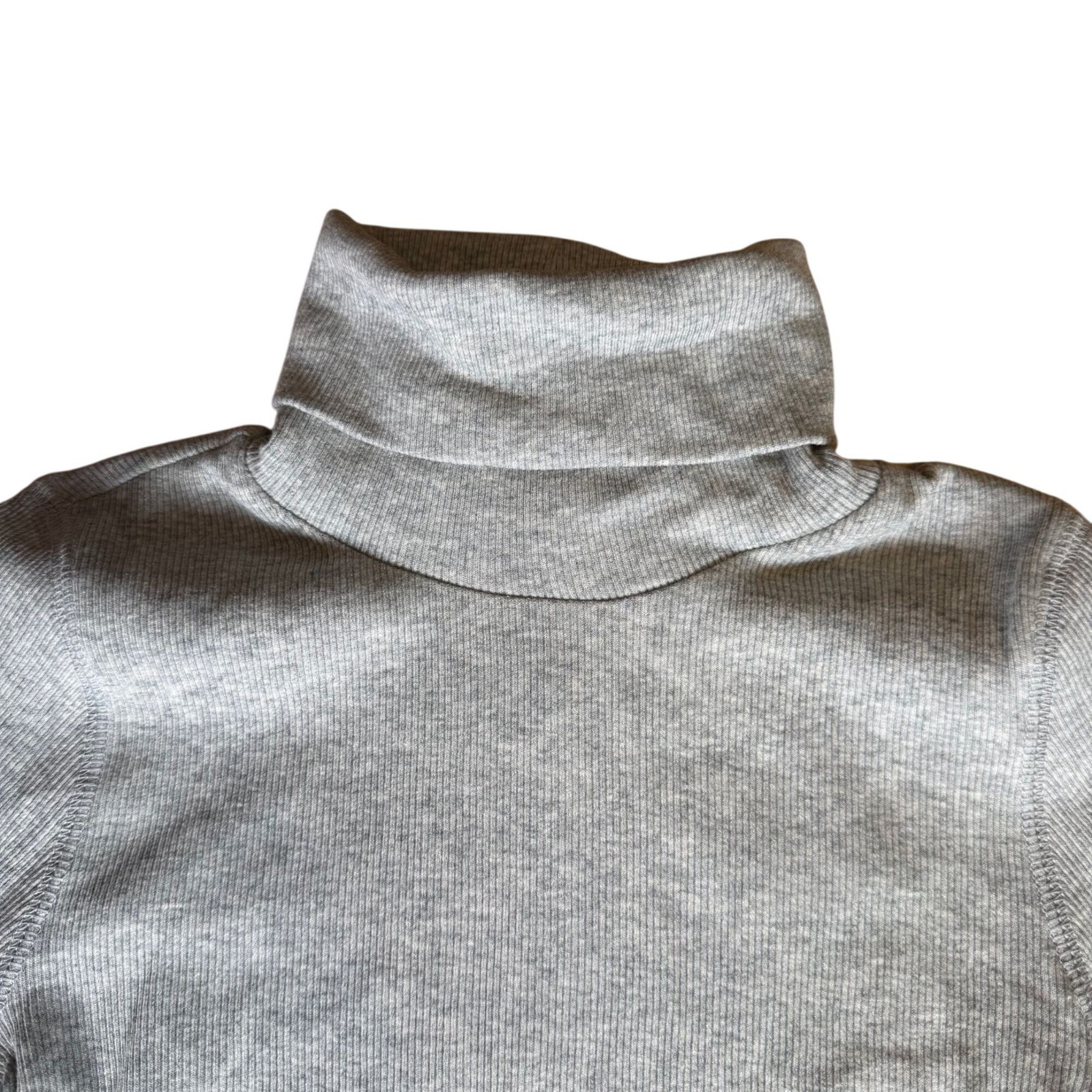 Everlane The Supima Micro-Rib Turtleneck Heather Gray Size XXS NWT