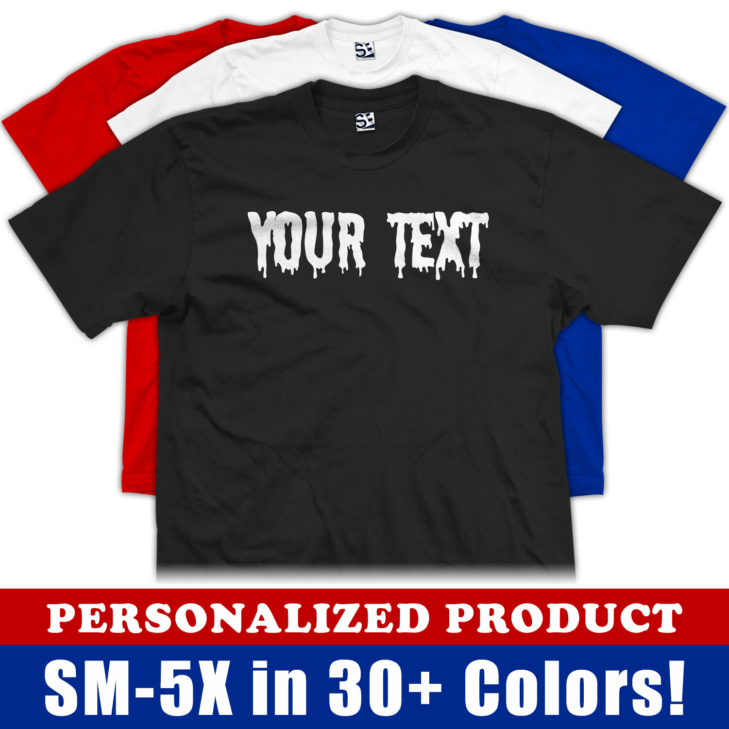 Custom Bloody Zombie T-Shirt | Halloween Costume Drip Personalized Logo Design