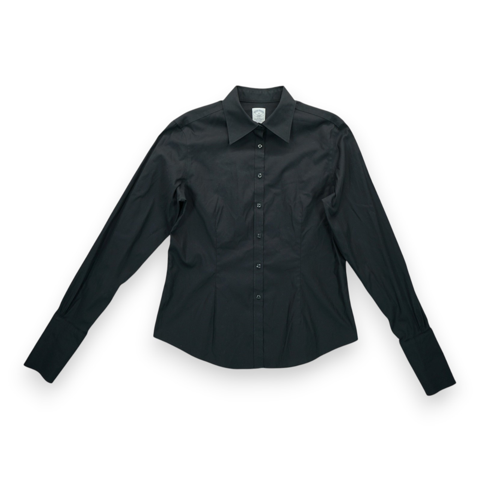 Brooks Brothers 346 Fitted Non-Iron Stretch Women’s Dress Shirt Size 8 ~ Black