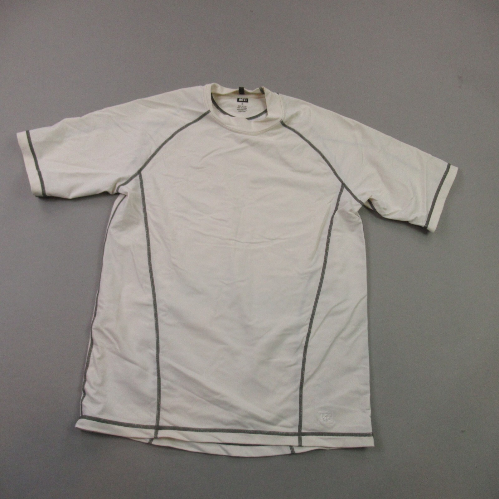 REI Shirt Womens Small Short Sleeve Mock Neck Casual Stretch Lightweight