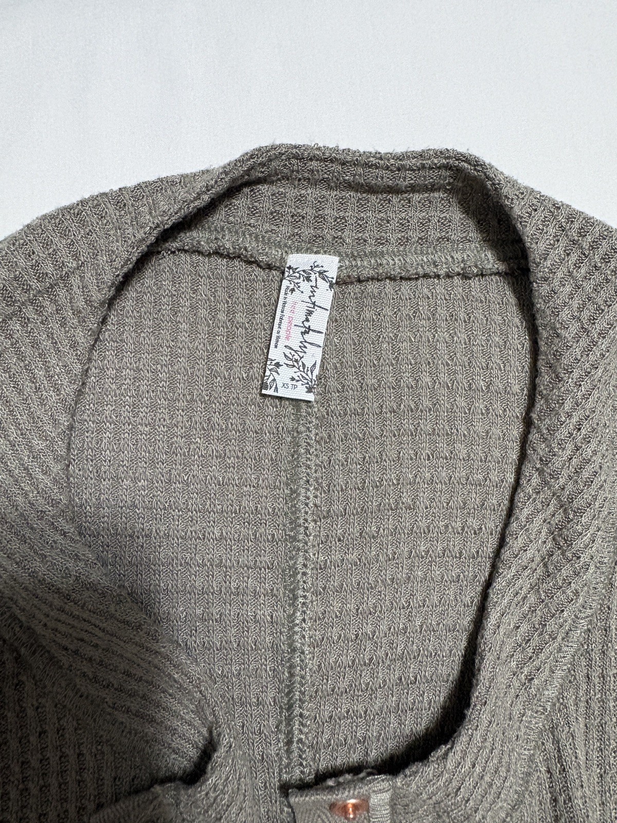 FreePeople x Intimately FP Going Places Cardi In Olive Green XS