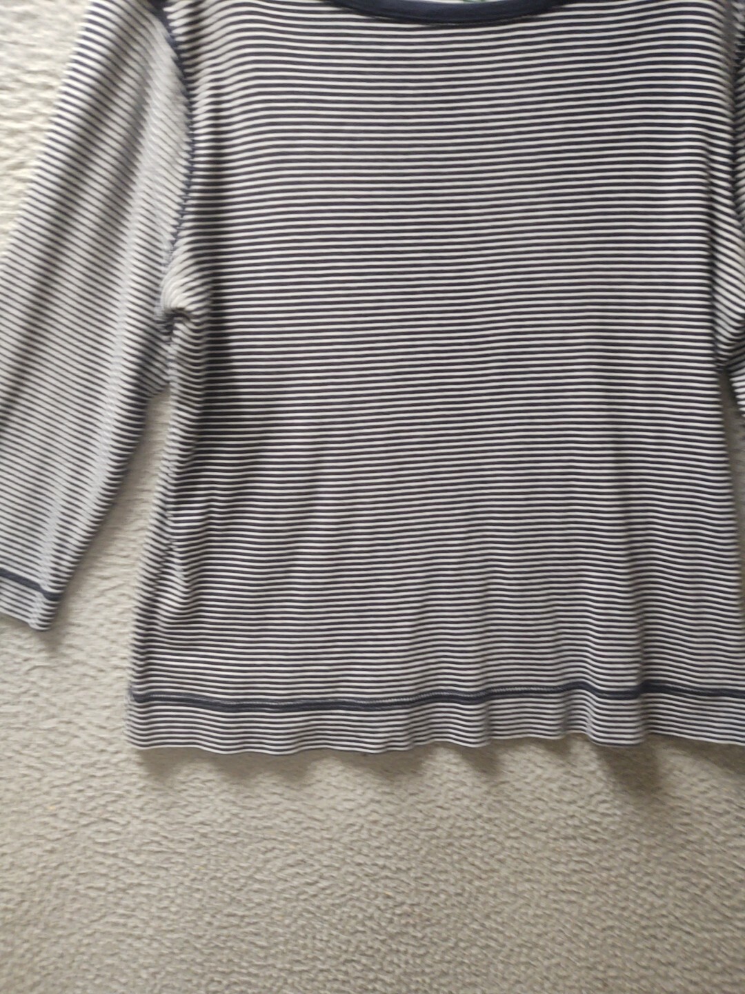LRL Lauren Jeans Co Womens Shirt XL Blue White Stripe Nautical Blouse Top 1115