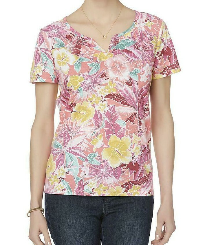 Basic Editions women’s HENLEY Tops, assorted colors, sizes & accents. NWT U-pick