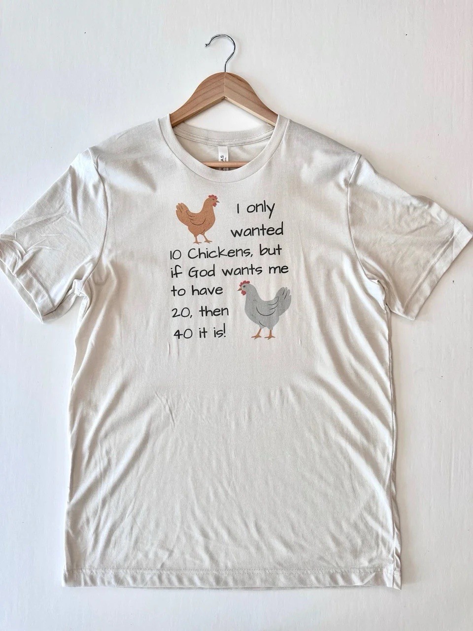 Women’s Chicken Graphic Print Crew Neck Short Sleeve T-Shirt S, M, L, XL, 2X, 3X