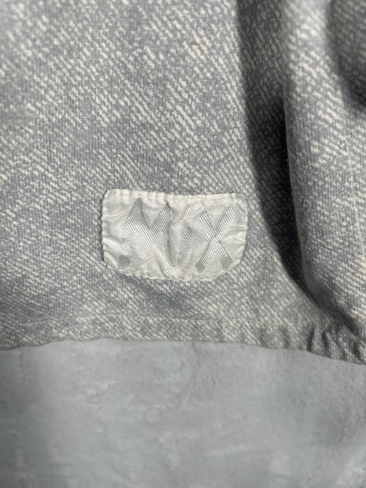 Mix Gray Hooded Pullover Top With Button-Front & Drawstring Detail Women’s M