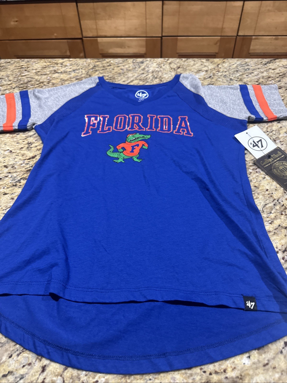 Florida Gators Women’s 47 Brand Color Block S/S College Logo T S/P NWT Cpix