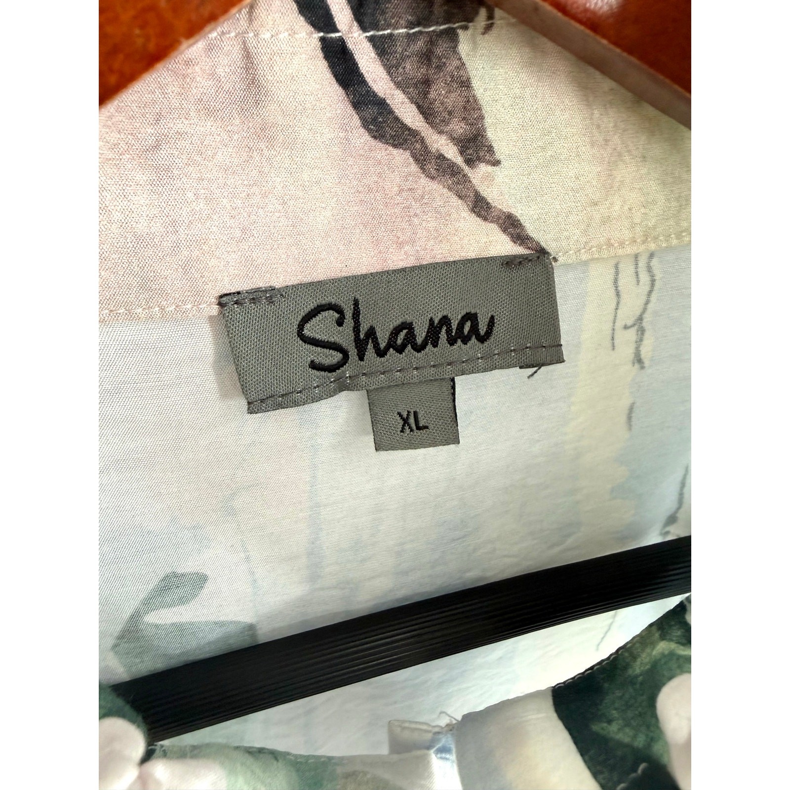 Shana Sz XL Wearable Art to Wear Colorful Abstract Artsy Blouse Shirt Top Beach