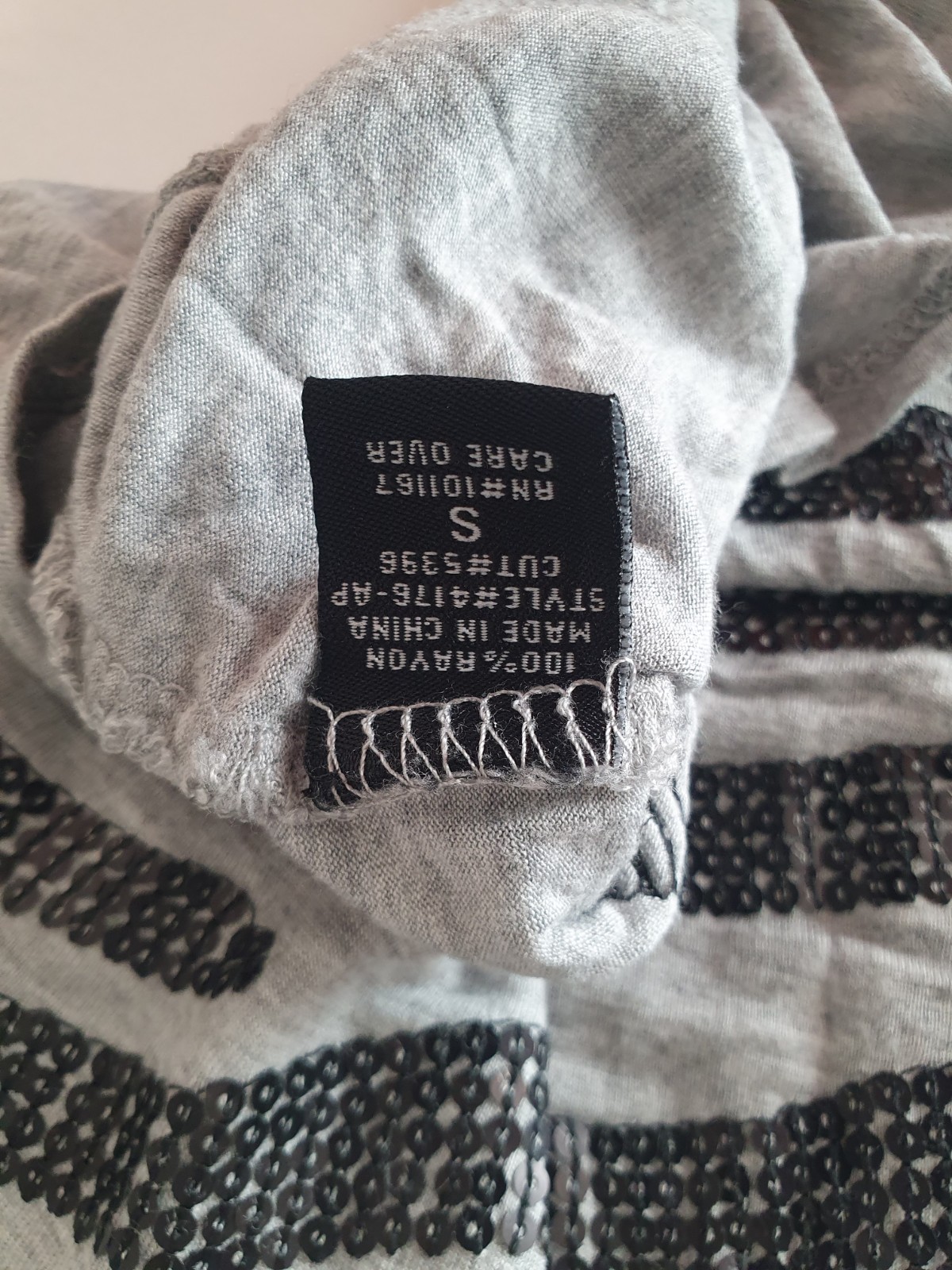 Cha Cha Vente Gray Black Zebra Sequin Tank Top Small Sleeveless