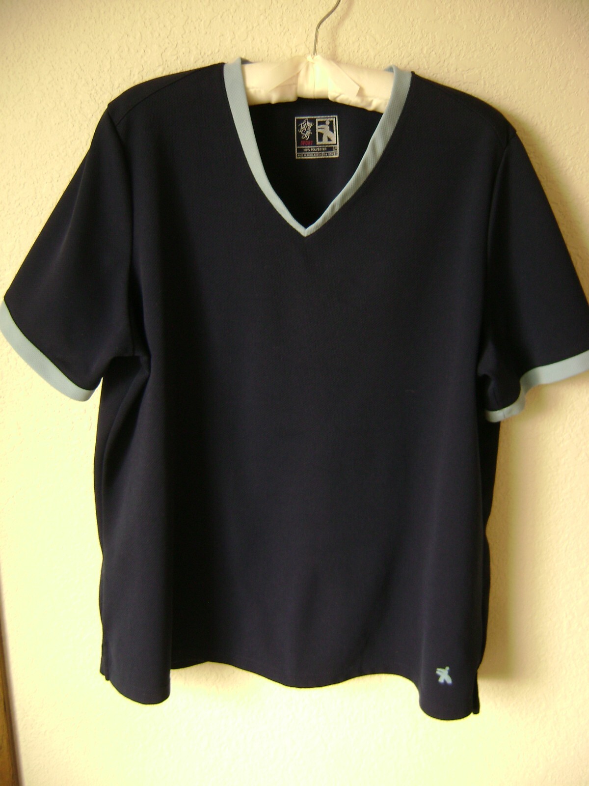 JUST MY SIZE SPORT WOMEN’S NAVY BLUE KNIT TOP PLUS 18W/20W ( 1X ) BLOUSE T-SHIRT