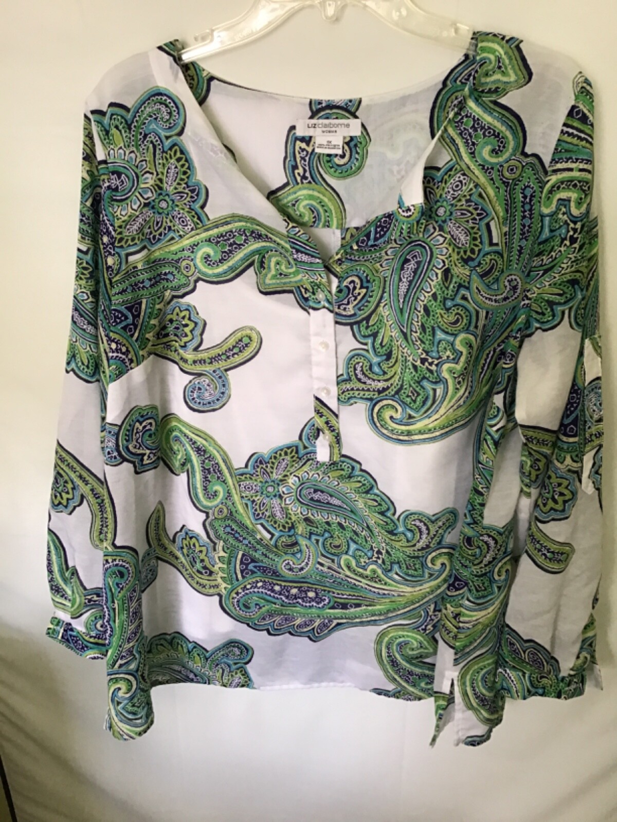 Liz Claiborne 2 piece Set Tank /pulloverTop sheer size1x