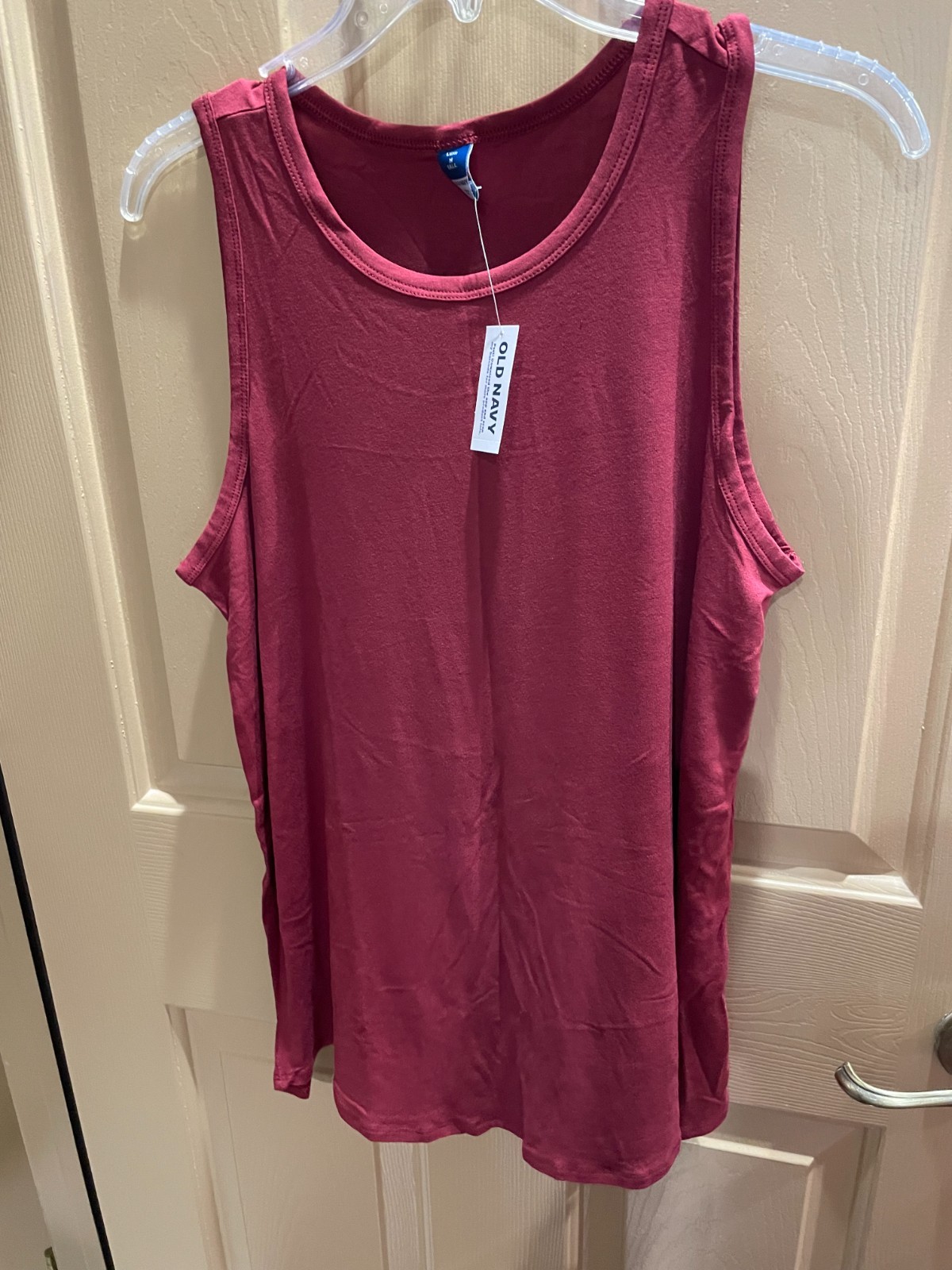 Women’s Old Navy high neck luxe sleeveless tunic swing bottom M tall NWT Red