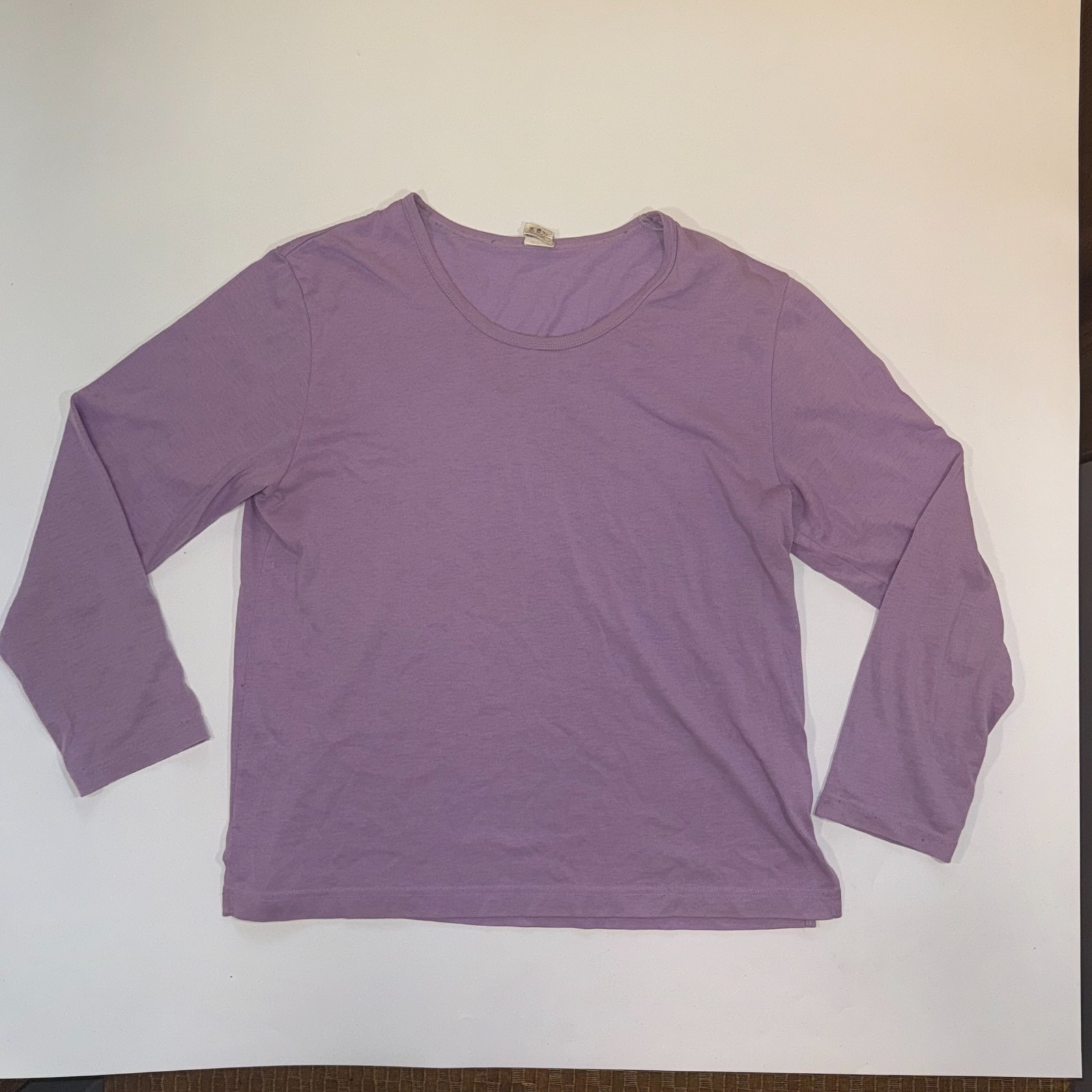 Womens JAPAN T Shirt L Purple Cotton Blend Long Sleeve Regular Fit