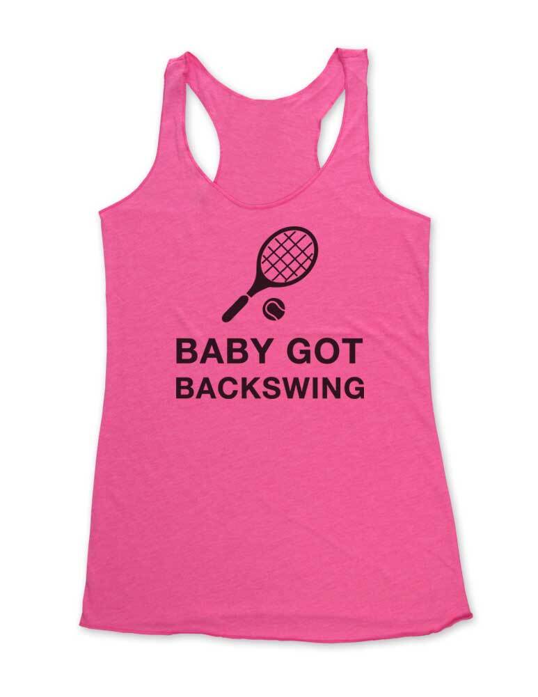 Baby Got Backswing Tennis Tank – Tri-Blend Racerback Tank Top