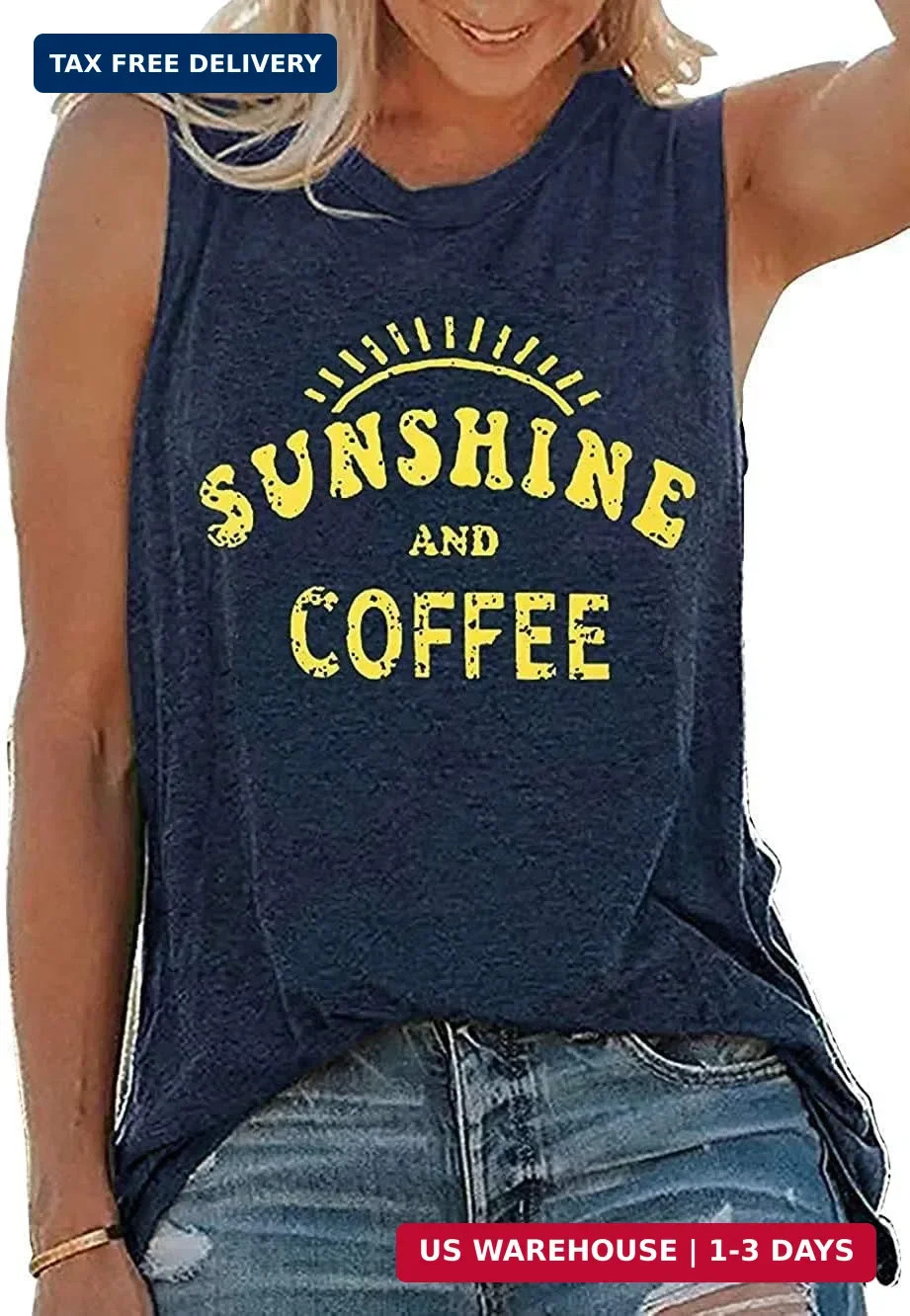 Womens Tank Tops Summer T Shirts Sleeveless Casual Loose Tunic Blouses 2026