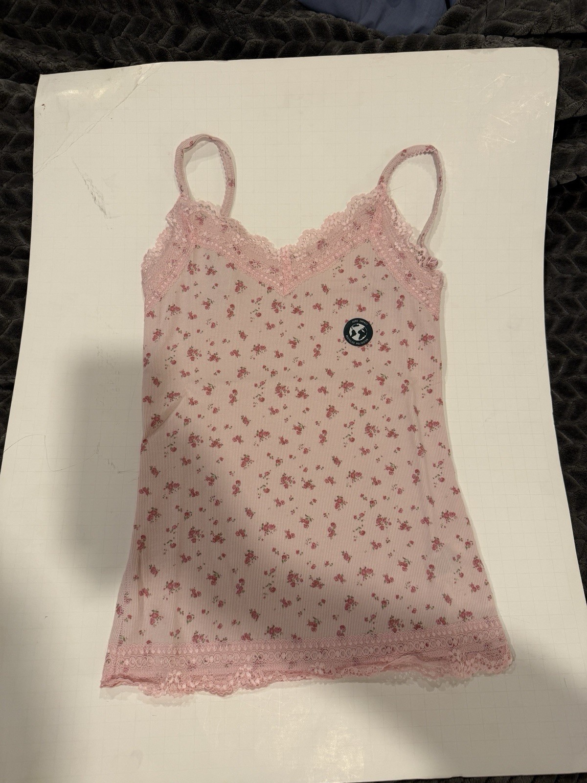 Women’s Aero Pink Flowered Tank, Size Small