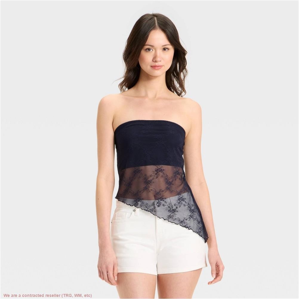 Women’s Sheer Tube Top – Wild Fable Navy Blue XL *SEE DEAL!!!*