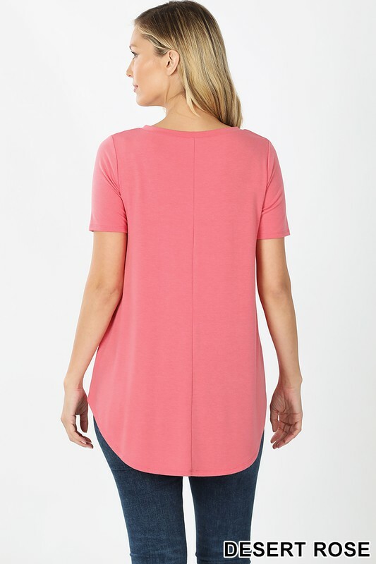 Womens Short Sleeve T-Shirt V-Neck Casual Basic Tunic Top Long Loose Blouse S-3X