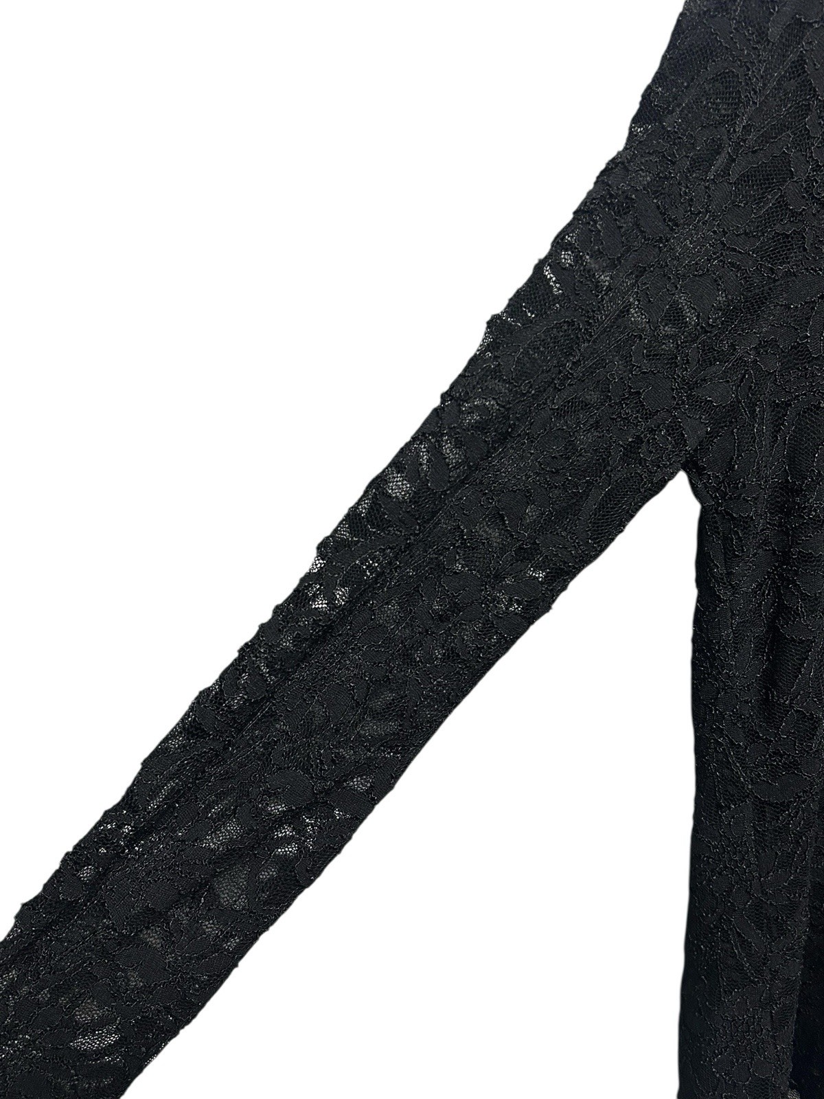 Chico’s Laila Lace Turtleneck Top Size 2 Large Long Sleeve Lined Whimsigoth