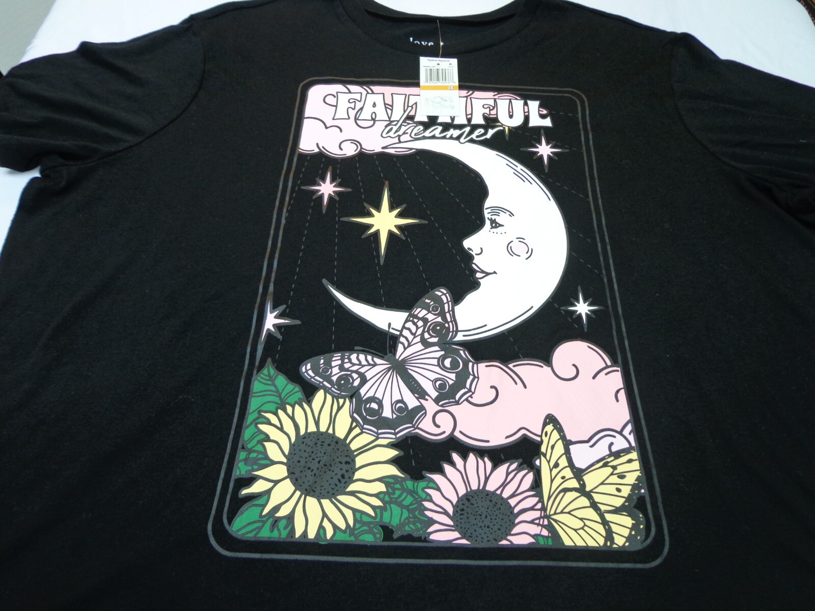 Women’s Love Tribe Faithful Dreamer Black T-shirt Size 3X Fits Smaller