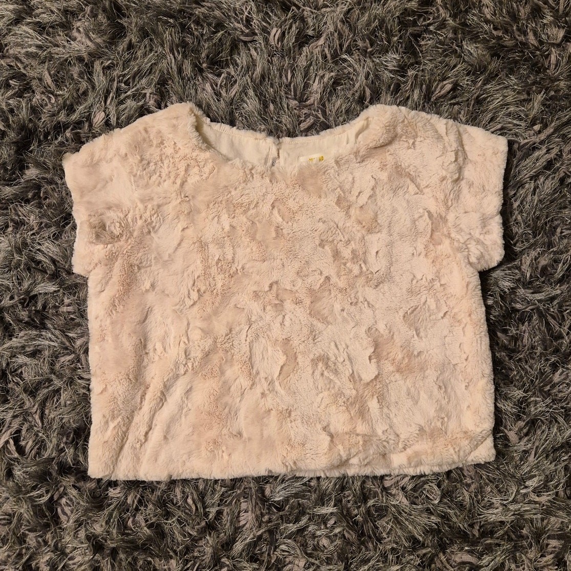 Anthropologie Maeve Faux Fur Tee / Muscle Tank