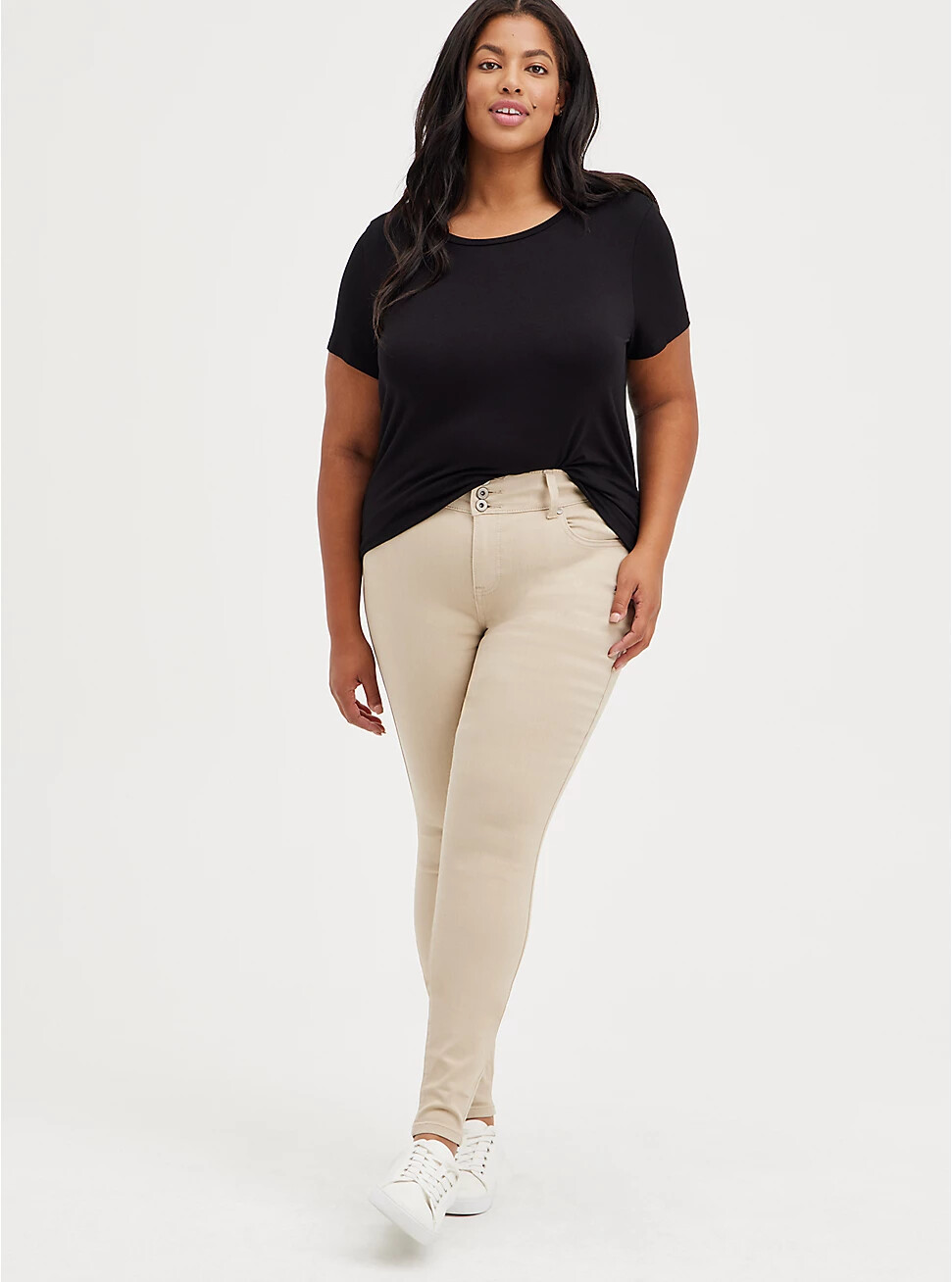 TORRID SIGNATURE JERSEY BLACK EVERYDAY TEE TOP SIZE 00 (M/L-10) NEW