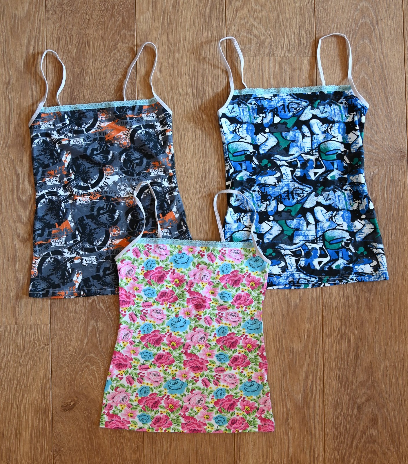 Ex M&S Womens Cami Vest Tops 3 Designs – Free Size approx womens 8 – 10