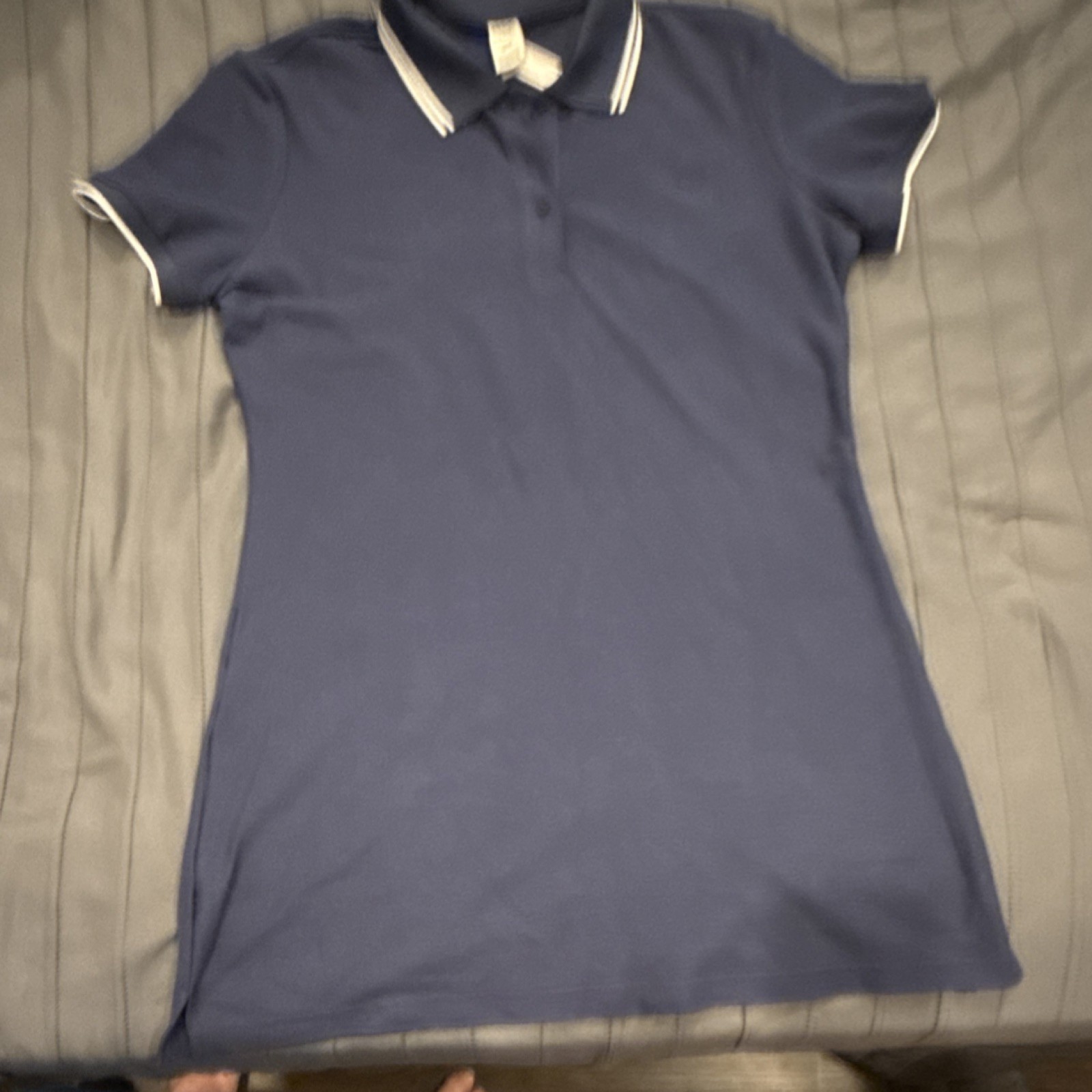 PINK Victoria’s Secret Navy Blue Polo Dress XL Sleeve Embroidered Logo