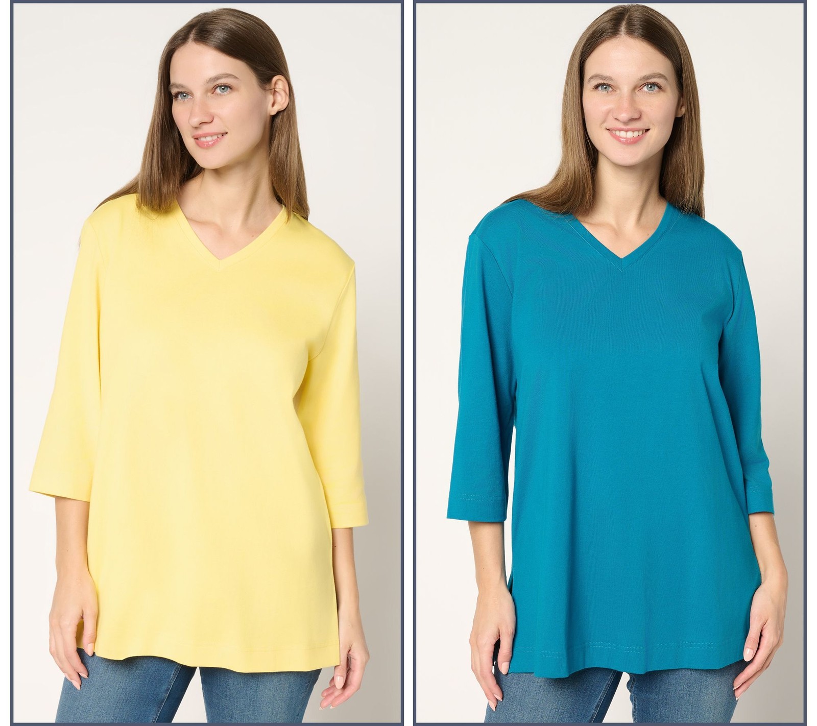 Gloria Vanderbilt Women’s Top Petite PM Denim & Co. Multi-colored A689501