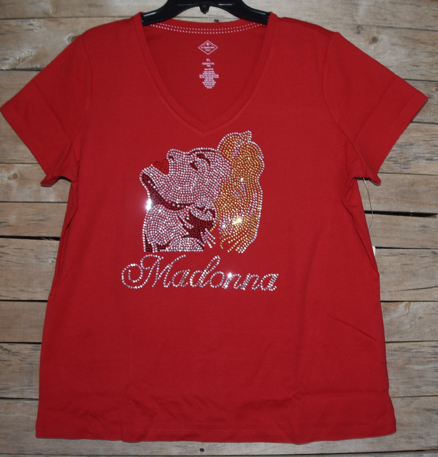 Madonna rhinestone bling shirt or tank XS S M L XL XXL 1X 2X 3X 4X 5X