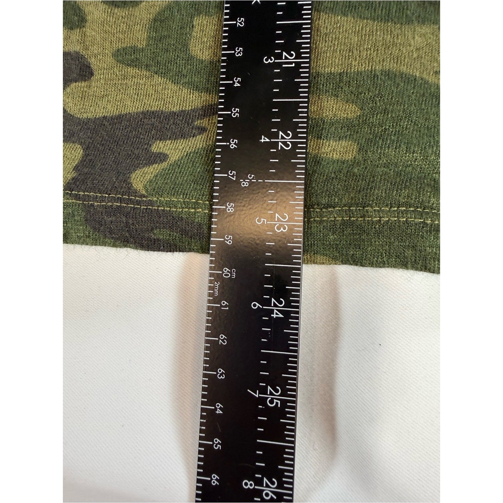 Sanctuary Green Camouflage Short Sleeve Linen Tee