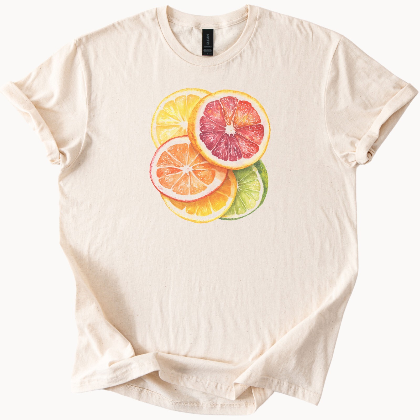Citrus Fruit Graphic Tee Lemon Orange Lime Summer T Shirt
