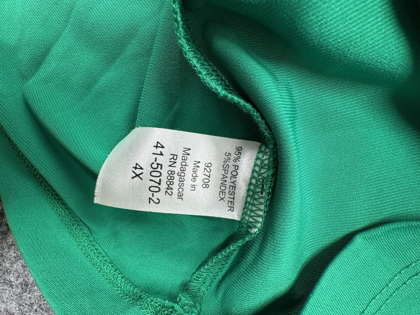 Catherines 4X Tank Top Shirt Green Travel Stretch V-Neck Sleeveless Tunic
