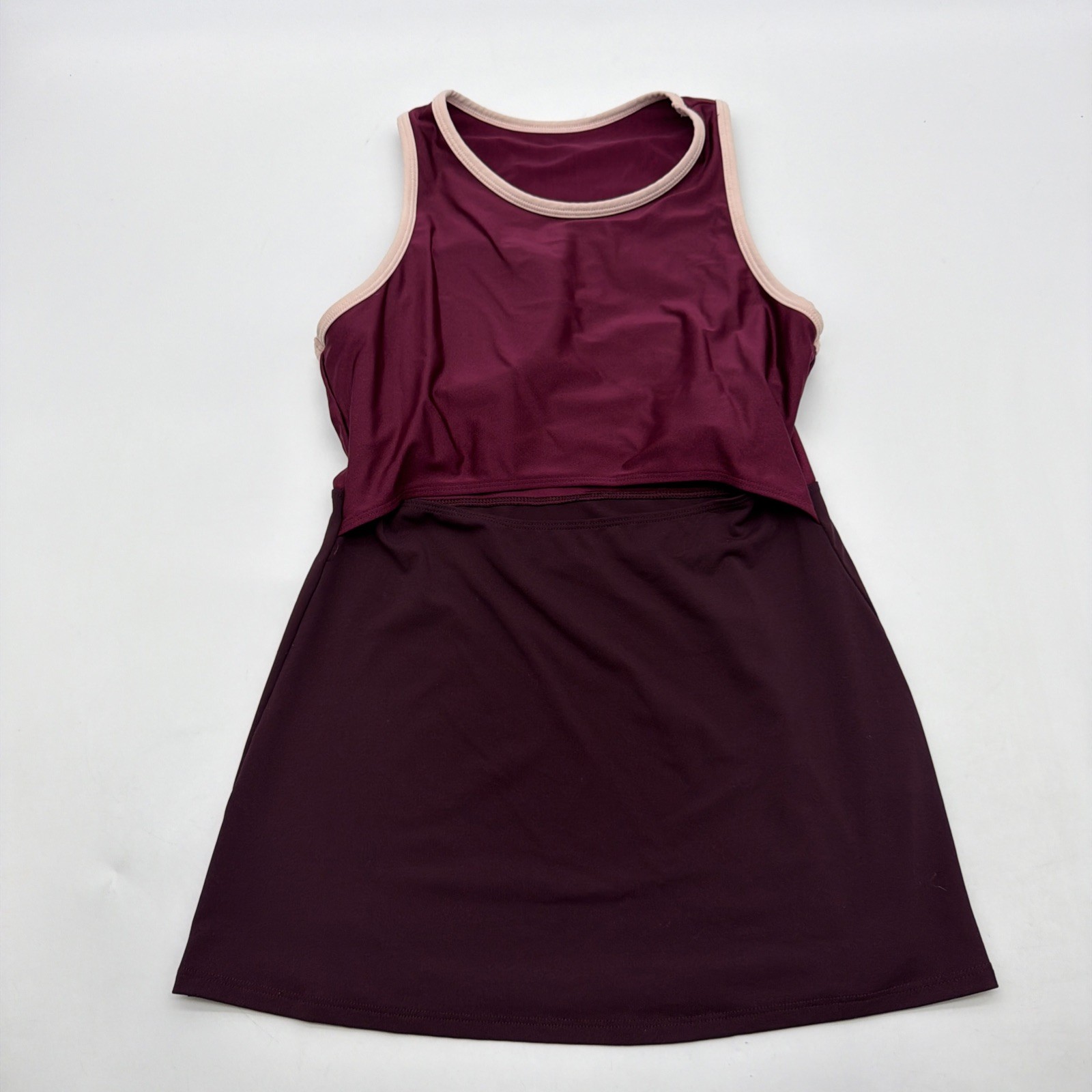 Fabletics Tank Top Women S Burgundy Logo .#39873