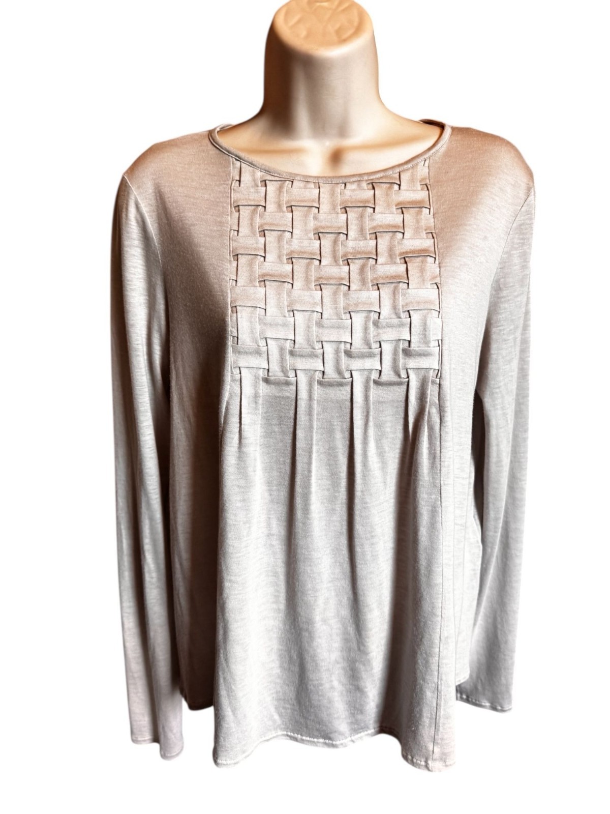 Purotatto Made in Italy Long Sleeve Top S 60% Micromodal 40% Milk Fiber Gray