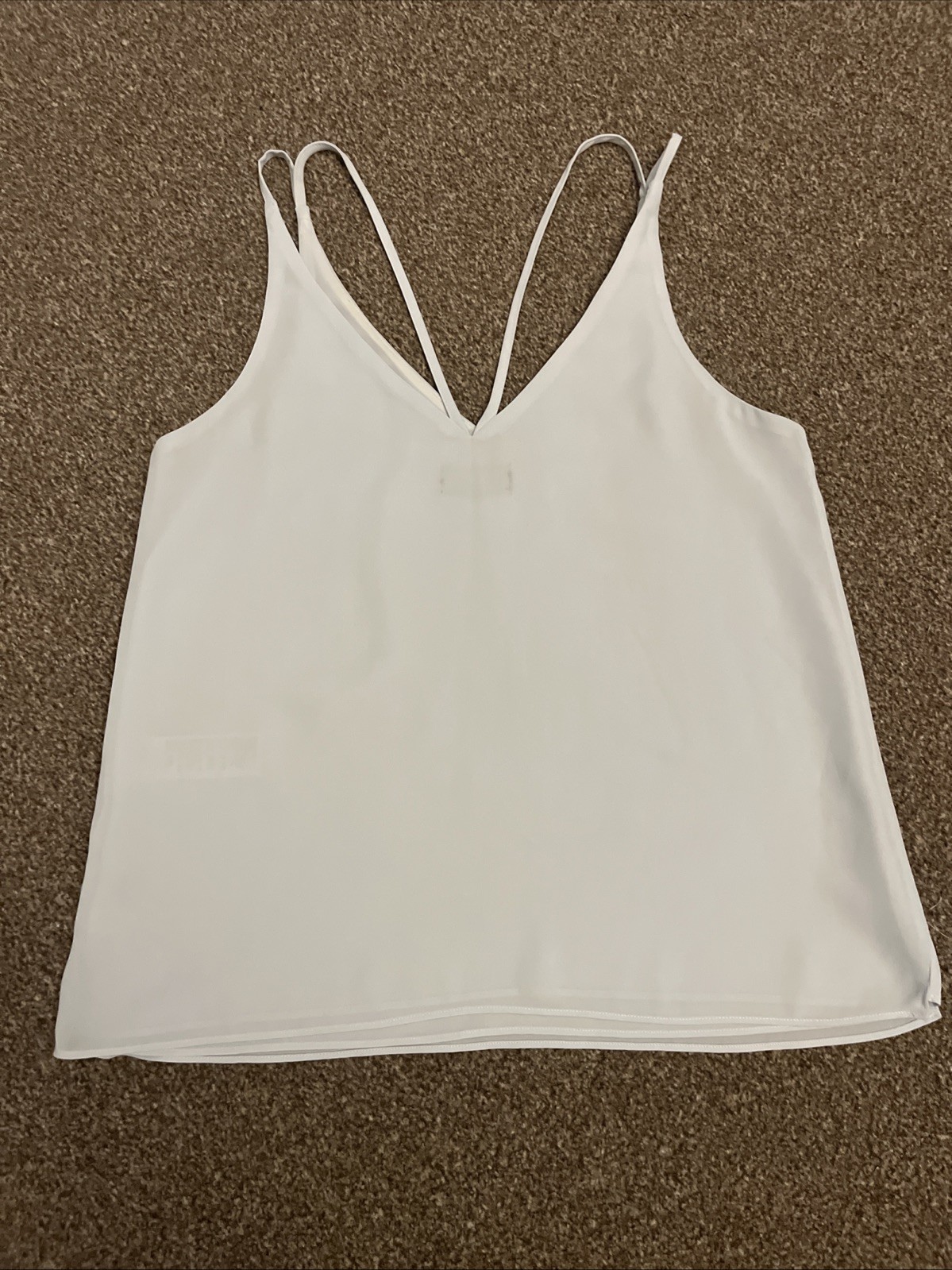 TOPSHOP VEST TOP / TANK TOP LIGHT BLUE STRAPPY TOP – VEST TOP – SIZE 8