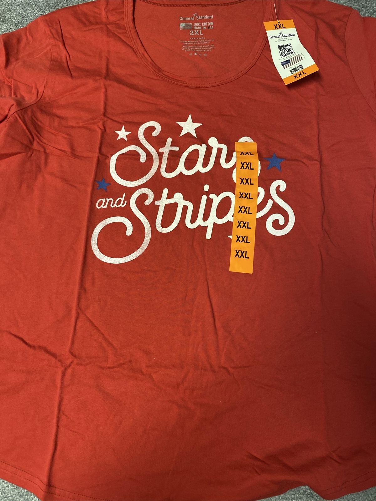 General Standard Ladies’ Americana Tee. – Stars & Stripes – Size XXL