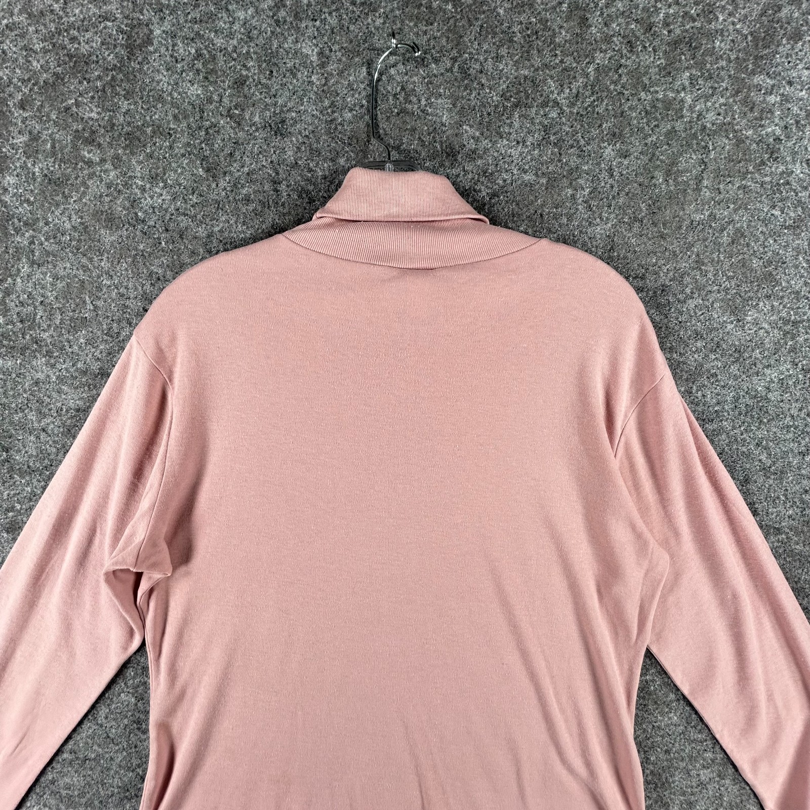 Thackery Turtleneck Pullover Top Womens L+ Rose Gold Comfort Stretch Long Sleeve