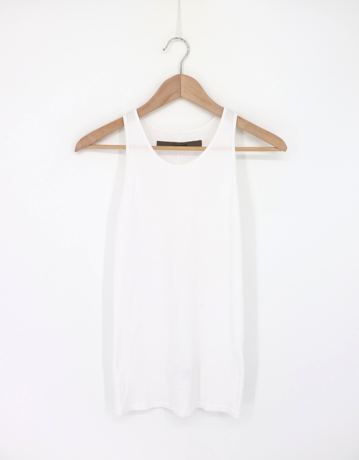 ENZA COSTA Tissue Jersey Sheath Tank Top White XS $145 C1 244