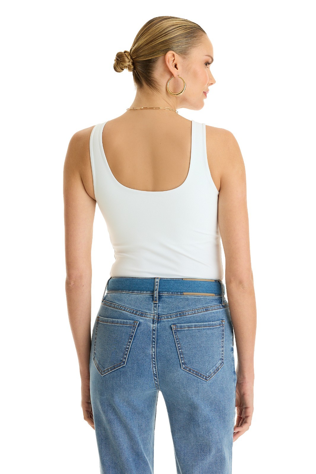 Loren Bodysuit, Breathable Stretch Bodysuit White THE NOLI SHOP