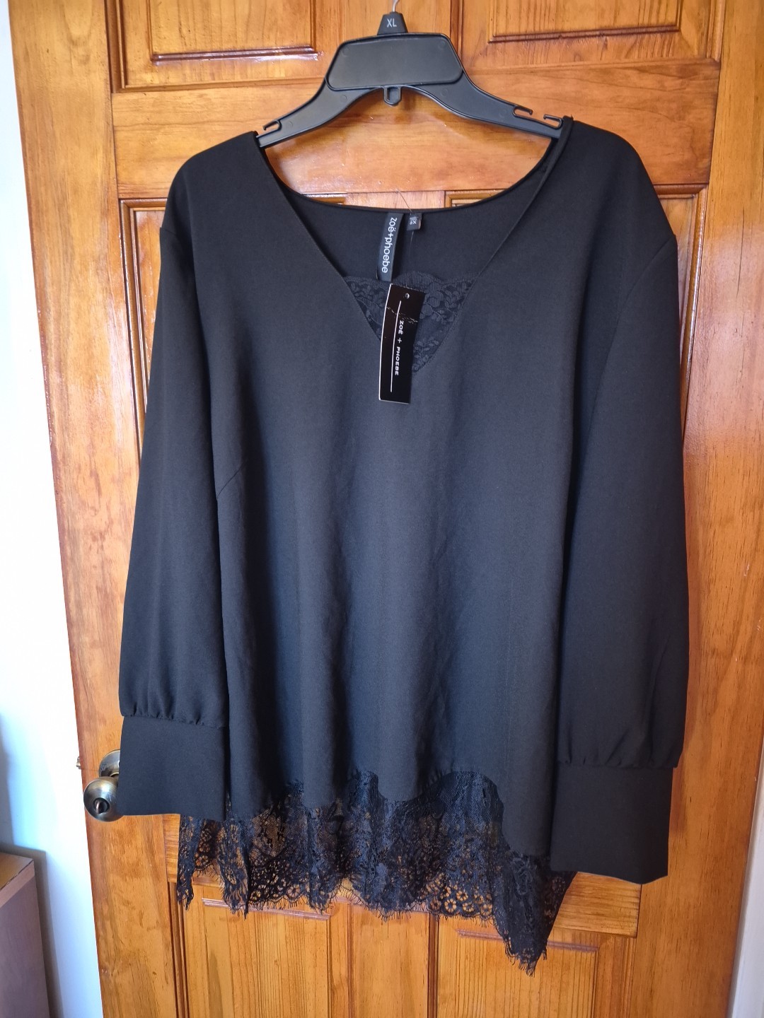 Zoe + Phoebe Women’s Black Top Blouse Tunic Size 2X NWT