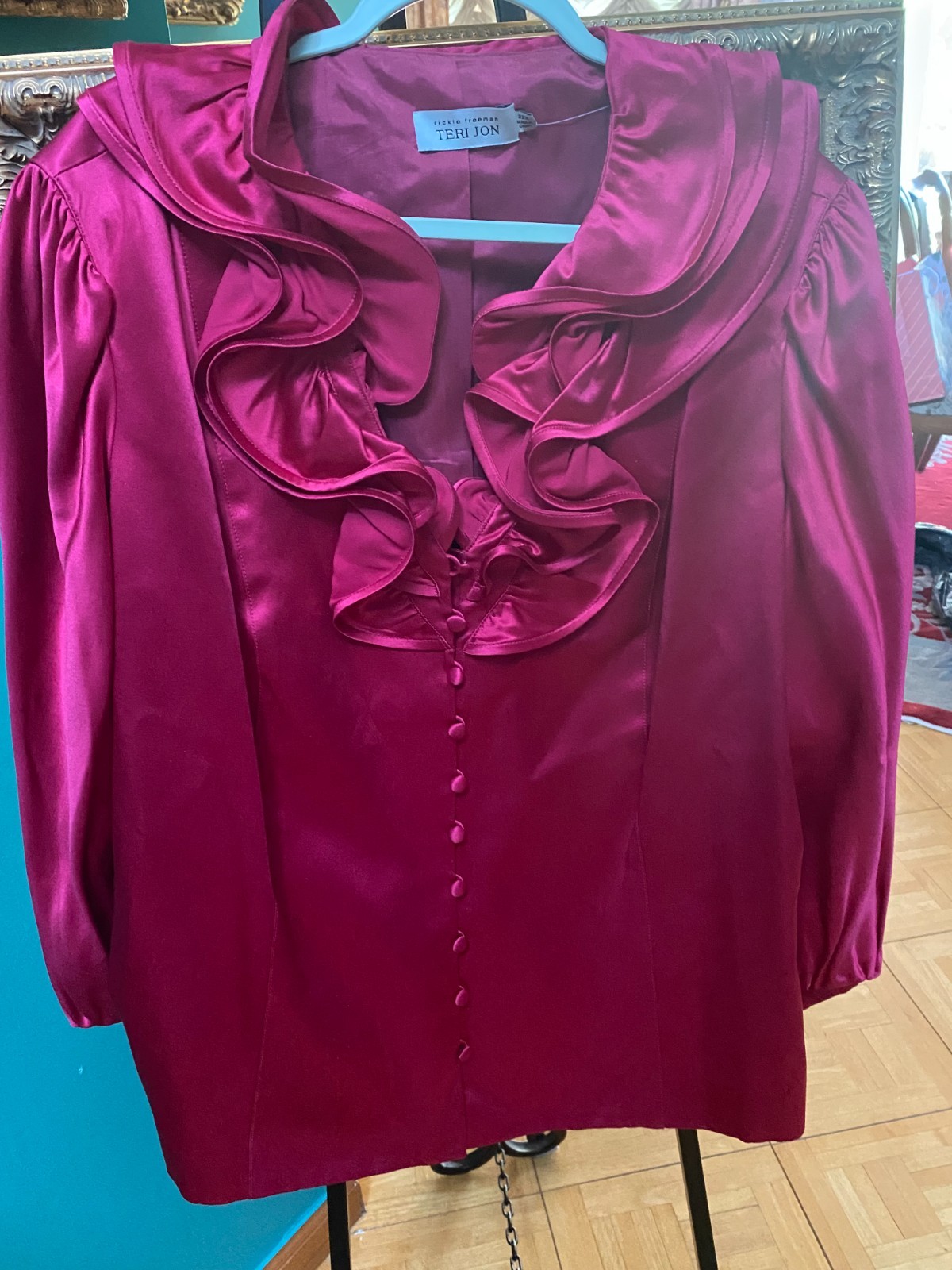 TERI JON BY RICKI FREEMAN NEW SILK BLOUSE SIZE 22