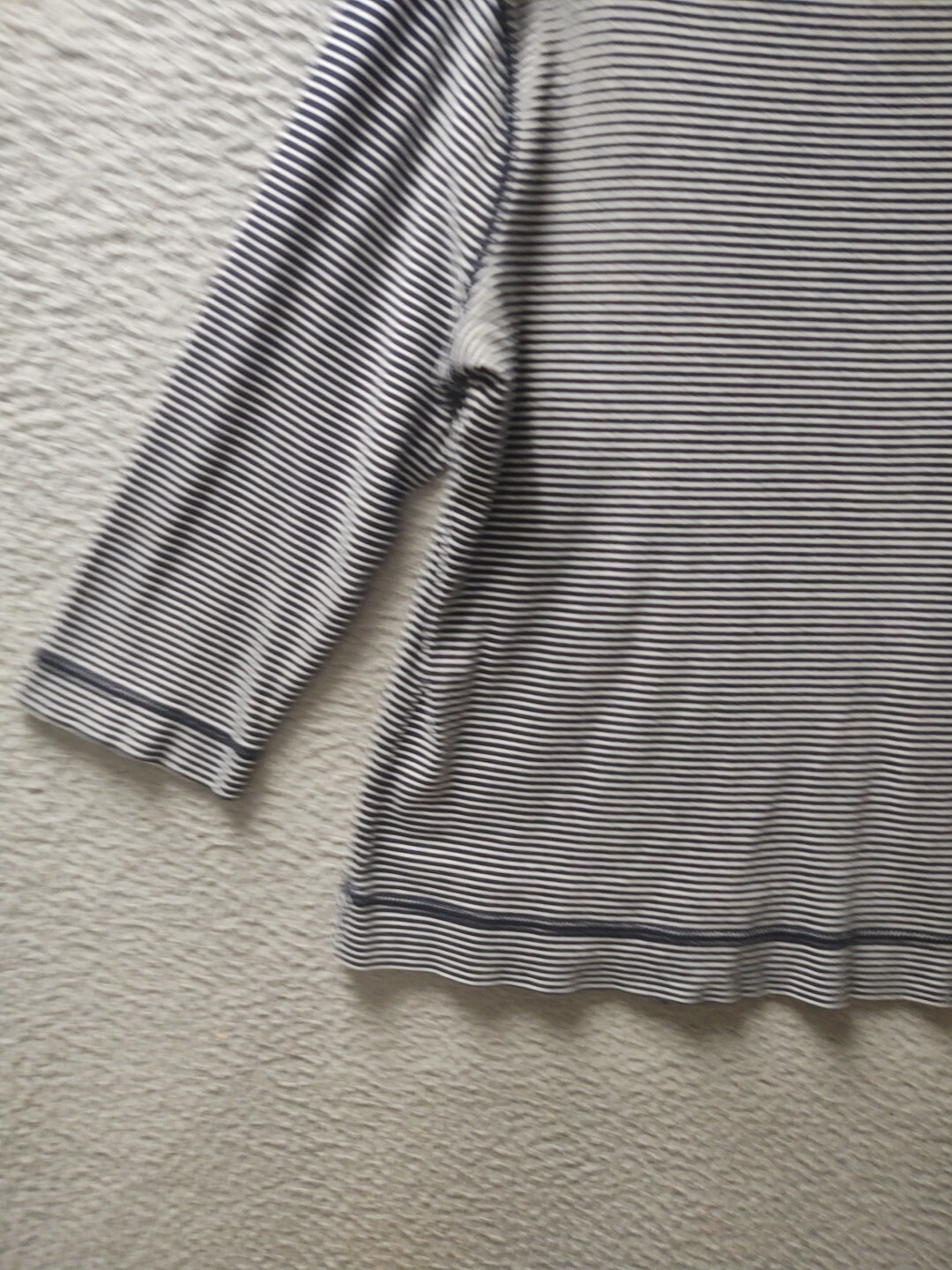 LRL Lauren Jeans Co Womens Shirt XL Blue White Stripe Nautical Blouse Top 1115