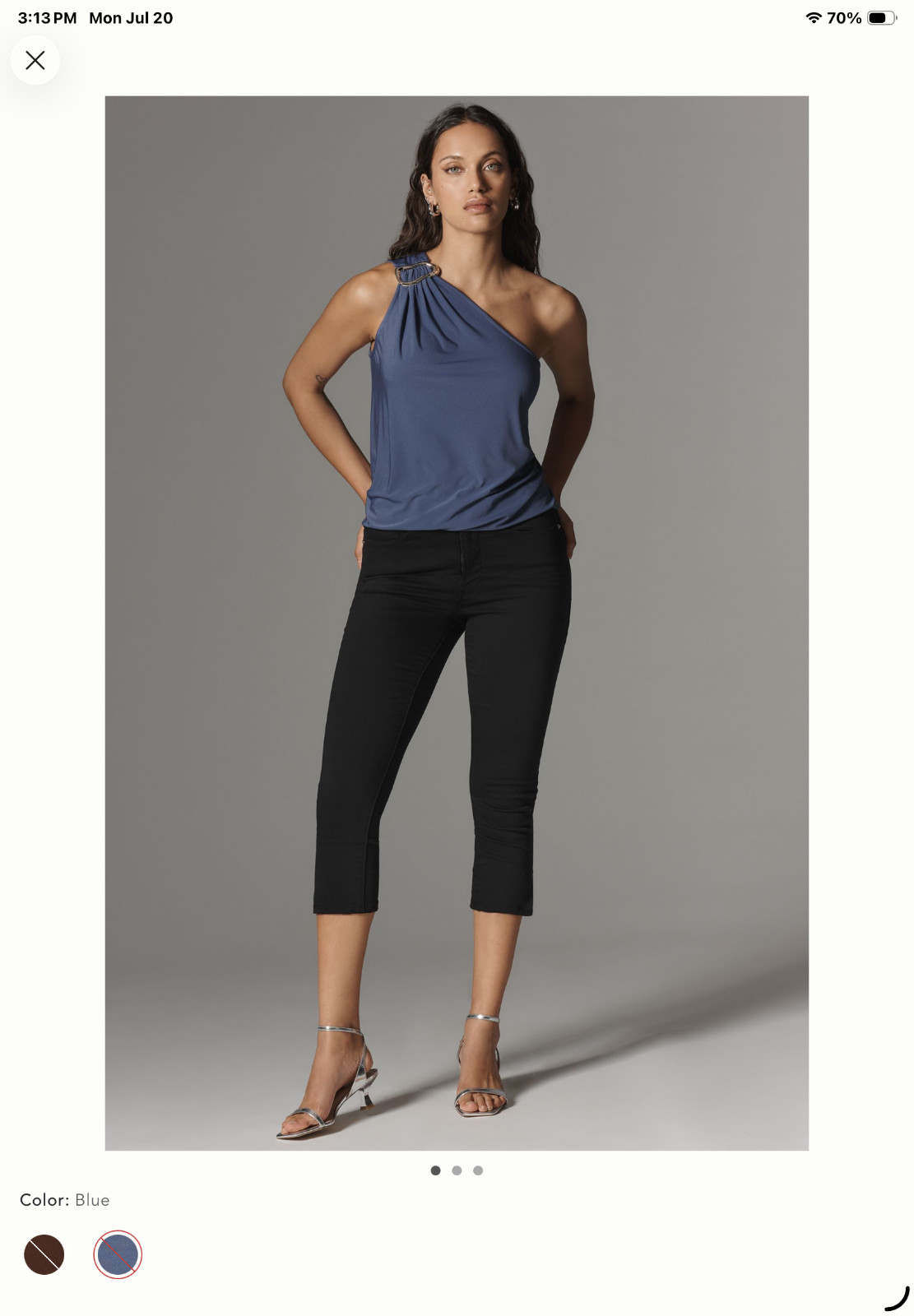 Dolan Left Coast one shoulder buckle top for Anthropologie